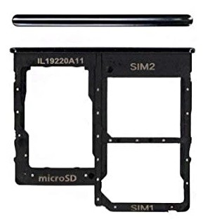 SIM card holder Samsung A315 A31 2020 Prism Crush Melns original (service pack)