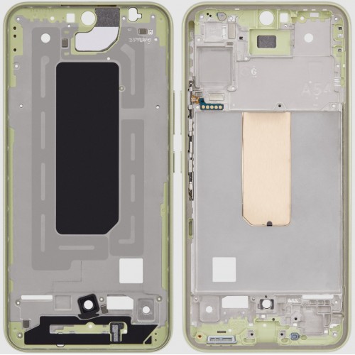 Vidējais rāmis priekš Samsung A546 A54 5G (Lime)