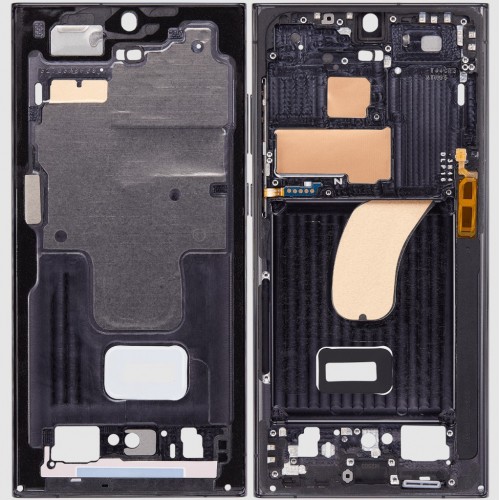 Vidējais rāmis Samsung S918 S23 Ultra Fantoma melns (sarkans) (Grafīta)