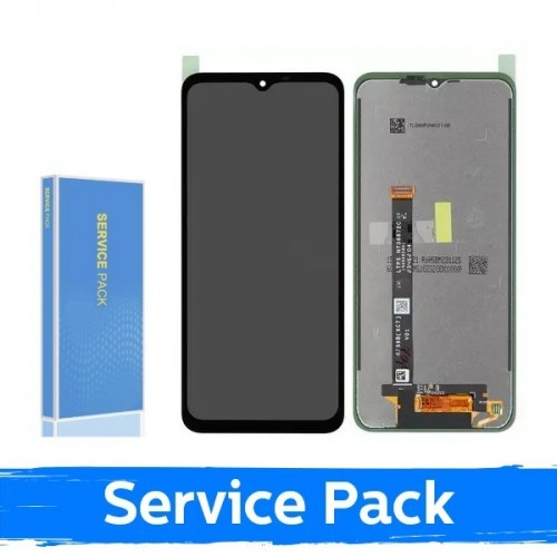 LCD displejs saderīgs ar Samsung G556 Xcover 7 melns (Service Pack / Aftermarket)(NF version)