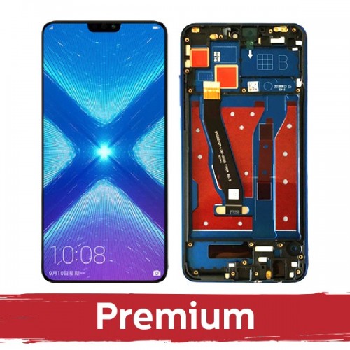 LCD displejs saderīgs ar Huawei Honor X8 (4G) ar rāmi / zils / OEM