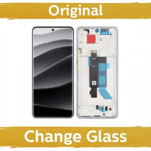 LCD displejs saderīgs ar Xiaomi Redmi Note 14 Pro 5G ar rāmi / Midnight melns / (Atjaunots: Ķīna)