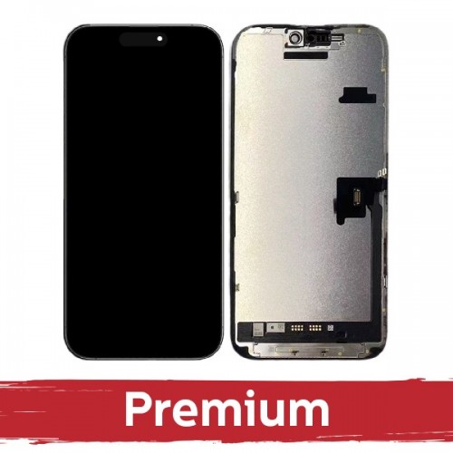 LCD displejs saderīgs ar iPhone 16 Pro melns (Hard OLED / Premium) /*Removable IC*/