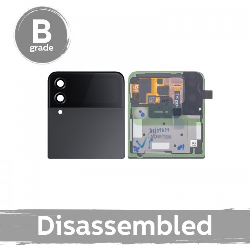 LCD displejs, saderīgs ar Samsung F721 Z Flip4 (ārējais) ar rāmi / Grafīta / (9/10 izjaukts)