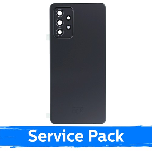 Aizmugurējais vāks, saderīgs ar Samsung A725 A72 / Lielisks melns / (Service Pack)