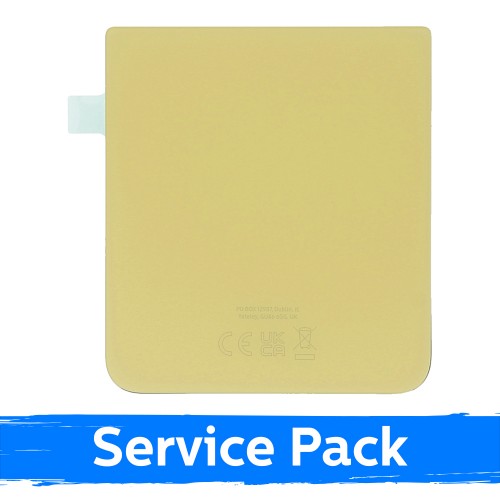 Aizmugurējais vāks, saderīgs ar Samsung F711 Z Flip3 / Dzeltens / (Service Pack)