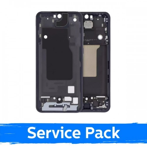 Vidējais rāmis saderīgs ar Samsung A556 A55 5G / melns / (Service Pack)