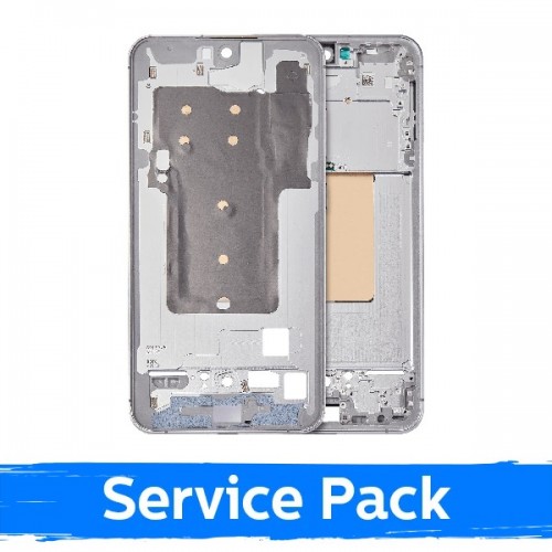 Vidējais rāmis saderīgs ar Samsung S721 S24 FE / sudrabs / (Service Pack)