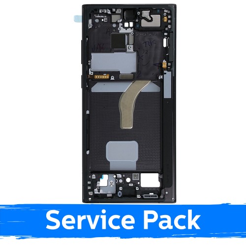 Vidējais rāmis Samsung S908 S22 Ultra / Phantom Black / (Service Pack)