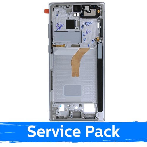 Vidējais rāmis Samsung S908 S22 Ultra / Phantom White / (Service Pack)