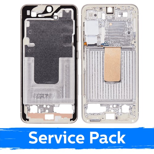 Vidējais rāmis Samsung S911 S23 / Cream / (Service Pack)
