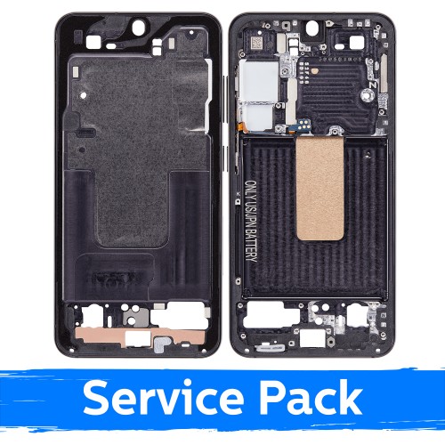Vidējais rāmis saderīgs ar Samsung S911 S23 / Phantom Black / (Service Pack)