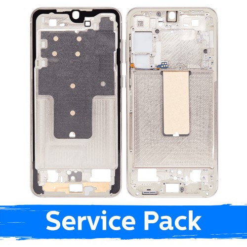 Vidējais rāmis saderīgs ar Samsung S916 S23 Plus / Cream / (Service Pack)