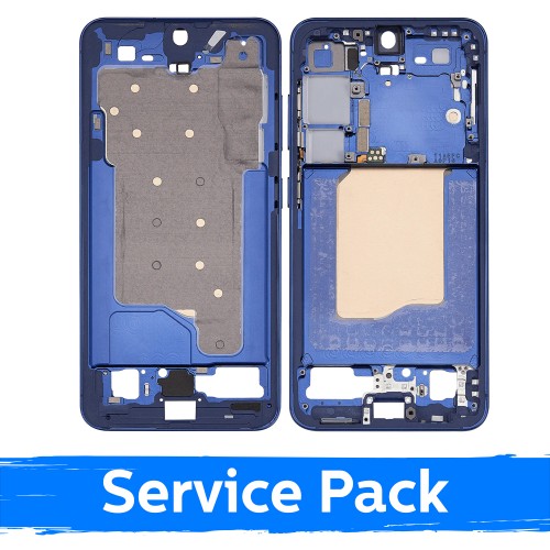 Vidējais rāmis saderīgs ar Samsung S931 S25 / tumši zils / (Service Pack)