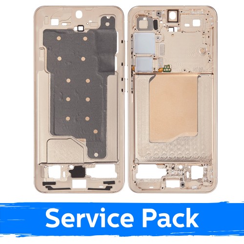 Vidējais rāmis saderīgs ar Samsung S931 S25 / Pink Gold / (Service Pack)