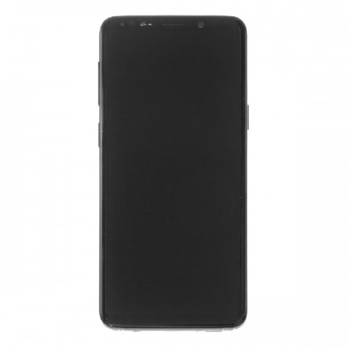 LCD displejs saderīgs ar Samsung G960 S9 ar rāmi / Midnight Black / (Atjaunots: Telemax) (Sadeguši ikonas uz balta fona)