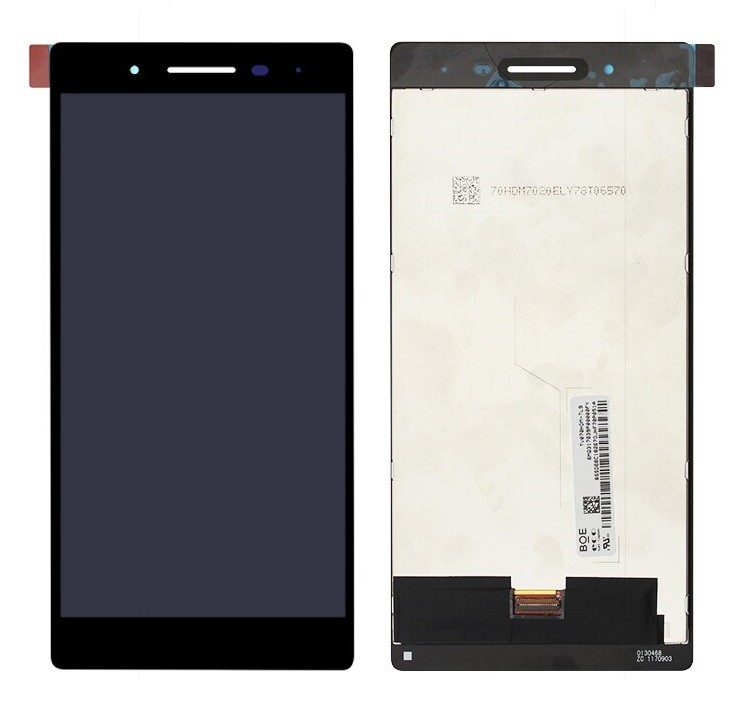 LCD screen Lenovo Tab 4 TB-7504F TV070HDM-TL9 ar touch screen (brūns connector) Melns (Refurbished) ORG