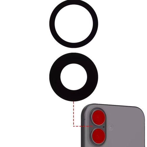 Aizmugurējā kameras lēca saderīga ar Apple iPhone 16 / 16 Plus aizmugurējās kameras lēca (pc) / PREMIUM /