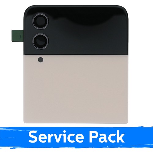 LCD displejs saderīgs ar Samsung F721 Z Flip4 (OUTER) ar rāmi / Rozā zelts / (Service Pack)