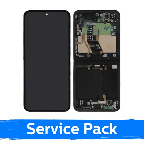 LCD displejs saderīgs ar Samsung F761 Z Flip7 FE (INNER) melns (Service Pack) (NF version)