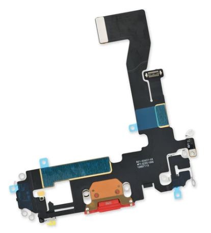 Flex priekš iPhone 12 priekš charging connector ar microphone Sarkans ORG