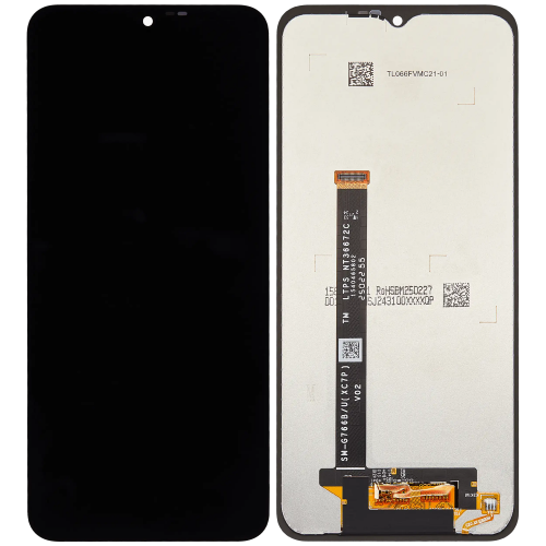 LCD displejs saderīgs ar Samsung G766 Xcover 7 Pro melns (Service Pack)