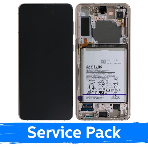 LCD displejs saderīgs ar Samsung G996 S21 Plus ar rāmi / Phantom Violet / (Service Pack) + ar bateriju