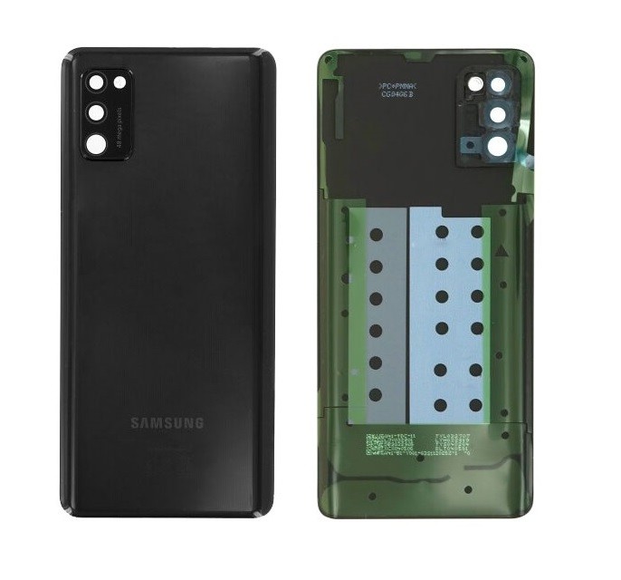 Aizmugurējais vāciņš priekš Samsung A415 A41 2020 Prism Crush Melns original (used Grade C)