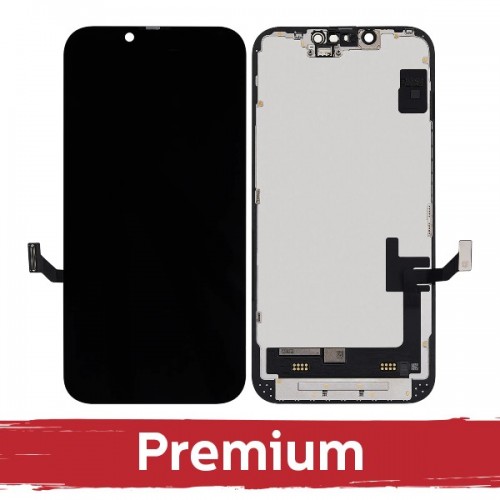 LCD displejs saderīgs iPhone 16e melns (Hard OLED / Premium) /*Removable IC*/