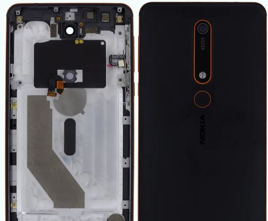 Aizmugurējais vāciņš Nokia 6.1 Melns/Copper original (used Grade A)
