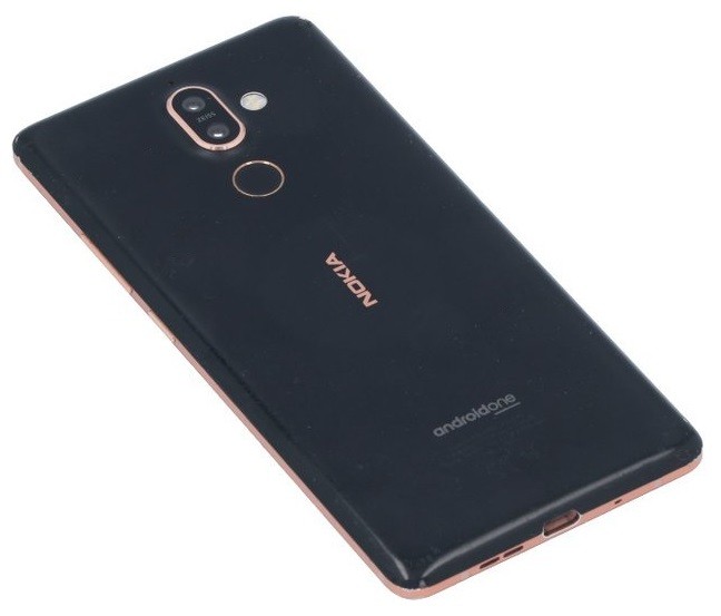 Aizmugurējais vāciņš Nokia 7 Plus Melns/Copper original (used Grade A)