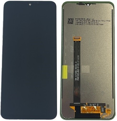 LCD screen Samsung G736 Xcover 6 Pro 2022 ar touch screen melns original (service pack)