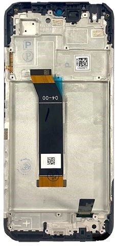 LCD screen Xiaomi Poco M4 5G/Poco M5 4G/Redmi 10 5G/Redmi Note 11E 5G ar touch screen ar frame Melns original (service pack)