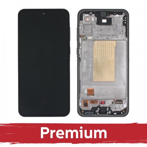 LCD ekrāns saderīgs ar Samsung A366 A36 5G ar rāmi / melns / OEM