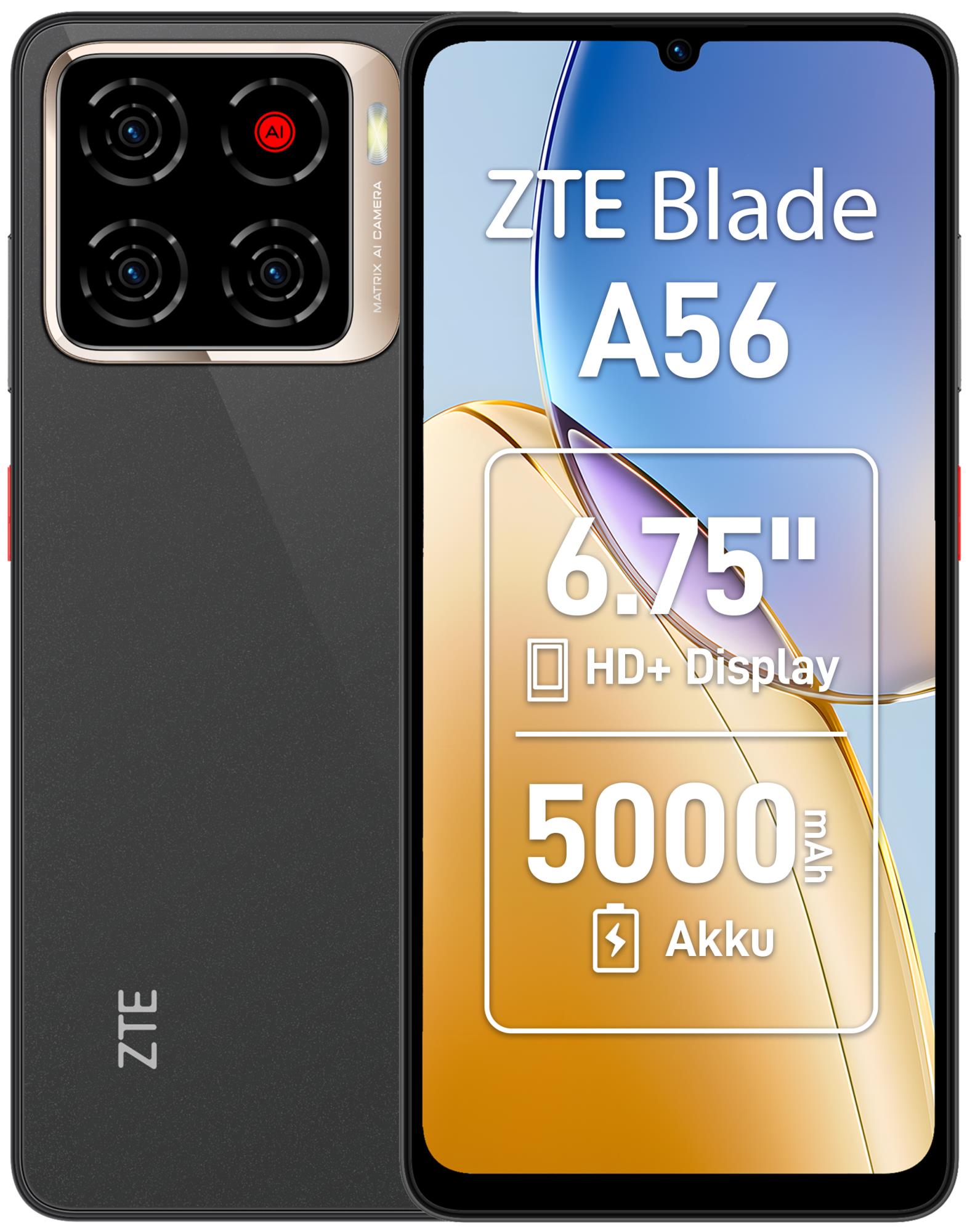 ZTE mobilais tālrunis Blade A56 4/128GB melns