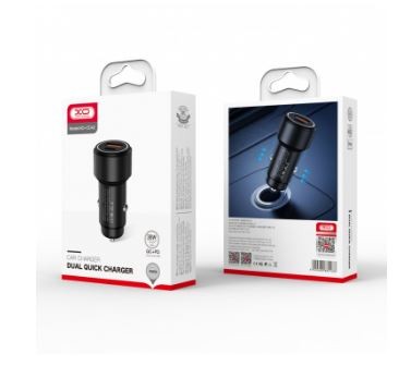 Auto lādētājs XO Design CC42 (1xUSB; 1xUSB-C; 38W) melns