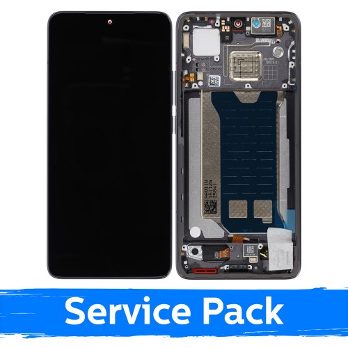 LCD Displejs saderīgs ar Xiaomi Poco F7 Pro 5G ar rāmi / melns / (Service Pack)