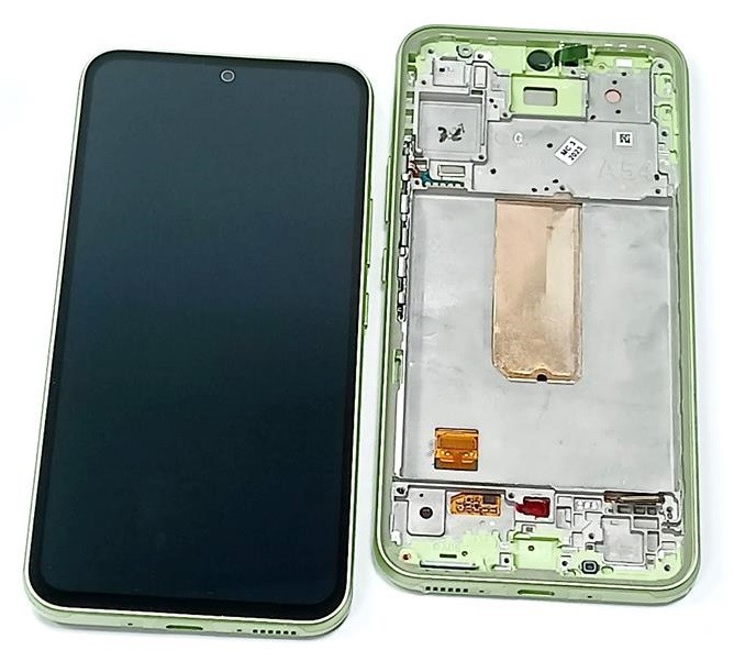 LCD screen Samsung A546 A54 5G 2023 ar touch screen un frame Lime original (assembled service pack)
