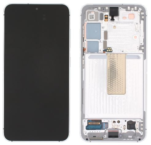 LCD screen Samsung S911 S23 5G ar touch screen un frame Lime original (service pack)