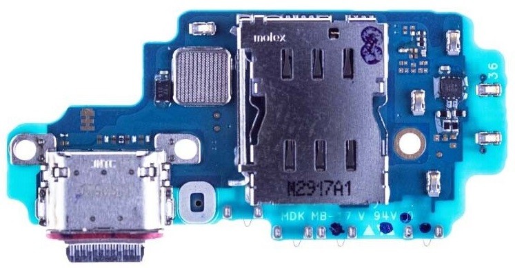 Flex Samsung S918 S23 Ultra priekš plugin, microphone, SIM reader original (service pack)