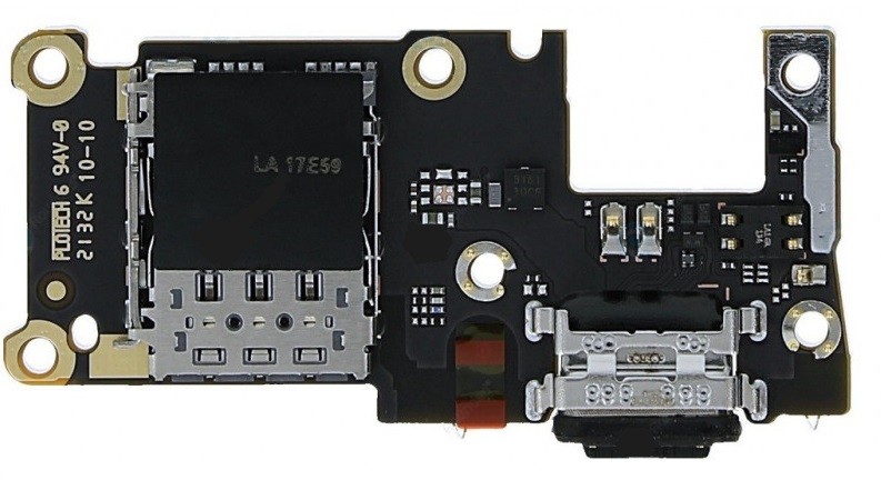 Flex Xiaomi 11T ar charging connector un microphone, SIM card contact original (service pack)