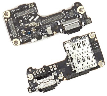 Flex Xiaomi 12 5G/12X 5G/12S 5G ar charging connector un microphone, SIM card contact original (service pack)