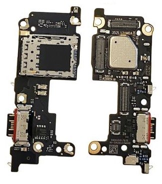Flex Xiaomi 12T ar charging connector un microphone, SIM card contact original (service pack)
