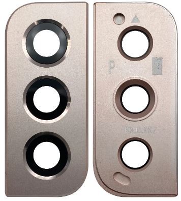 Samsung S906 S22 Plus lens priekš camera ar frame Rozā Zeltains ORG