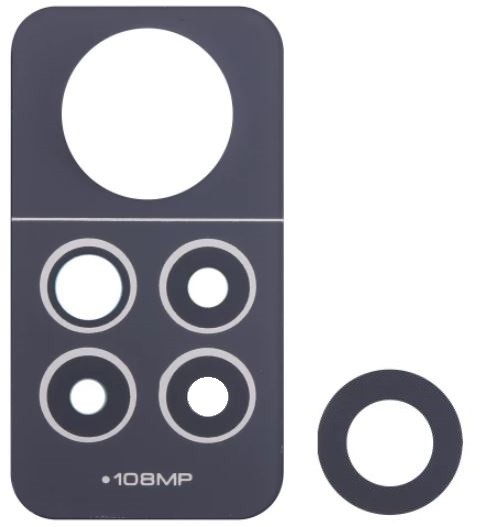 Xiaomi Redmi Note 12 Pro 4G lens priekš camera Melns 108MP (only lens 2pcs) ORG