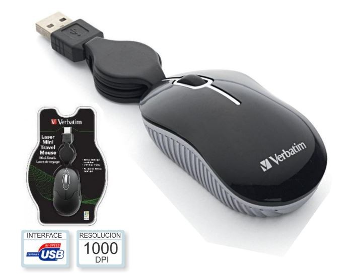 Mouse VERBATIM MINI optical, melns