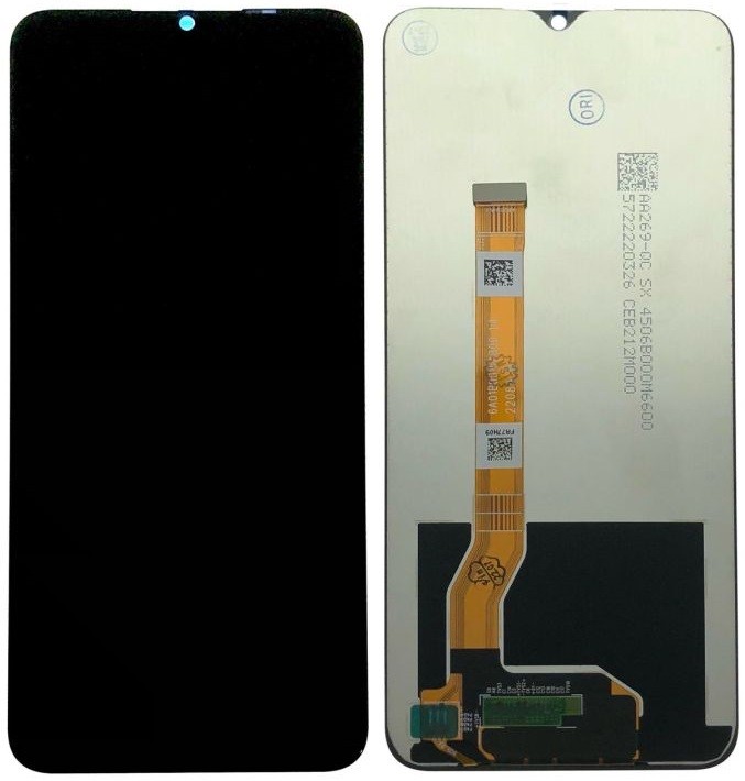 LCD screen Oppo A57/A77/A56s 5G (2022) ar touch screen Melns ORG