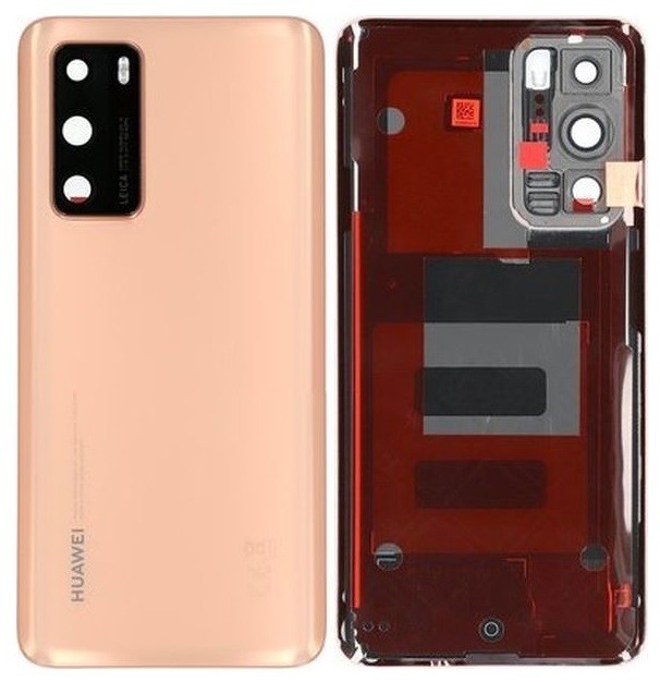 Aizmugurējais vāciņš priekš Huawei P40 Blush Zeltains original (service pack)