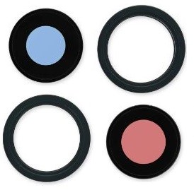 iPhone 14/14 Plus lens priekš camera ar frame Midnight (2pcs) ORG