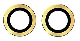 iPhone 14/14 Plus lens priekš camera ar frame Dzeltens (2pcs) ORG